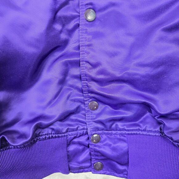 Vtg 80's Los Angeles Lakers Satin Starter Jacket Size Large W/ Anti-Gang Patches - Picture 7 of 14